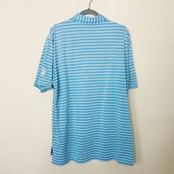 Peter Millar Men’s Summer Comfort Golf Polo | Size Large | Blue Striped - Picture 5 of 7